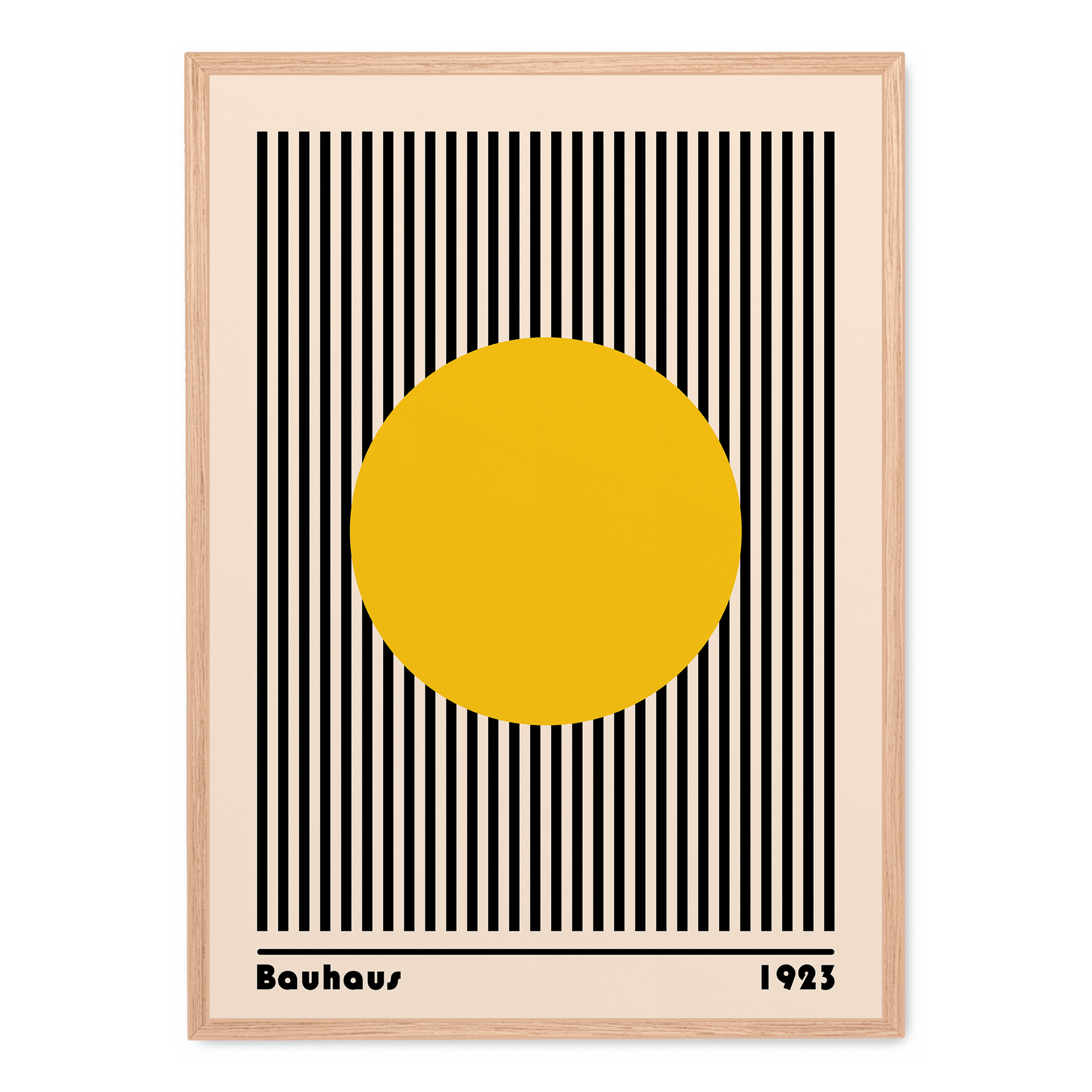 Bauhaus Yellow Circle With Lines